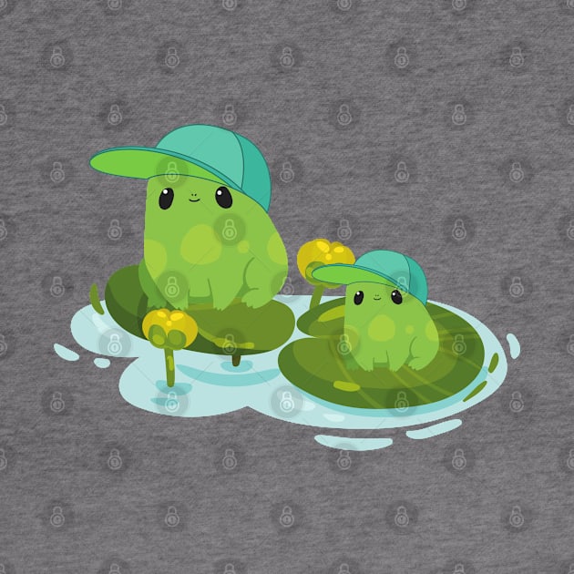 father and son cute frogs by Craftycarlcreations